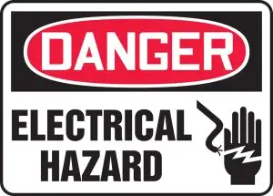 danger electrical hazard warning when trying to fix your electrical panel yourself