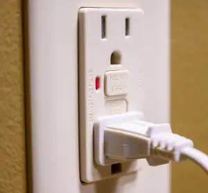 new GFCI electrical outlet we installed near a water source