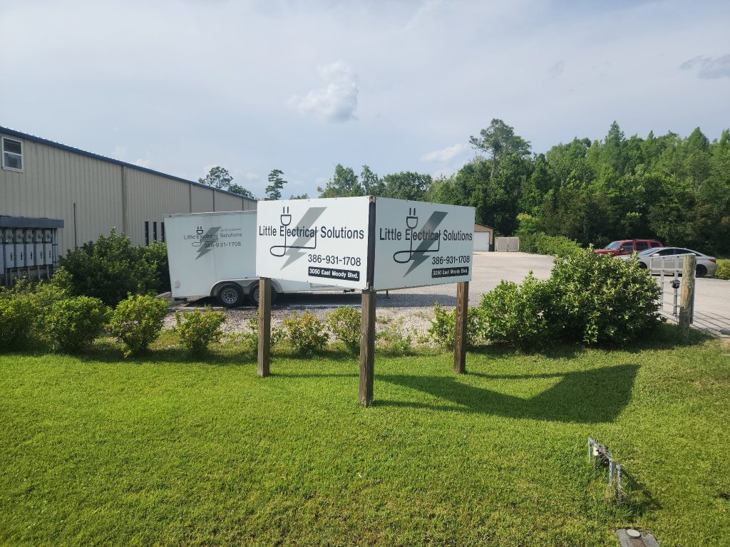 sign out front of little electrical solutions in Palm Coast
